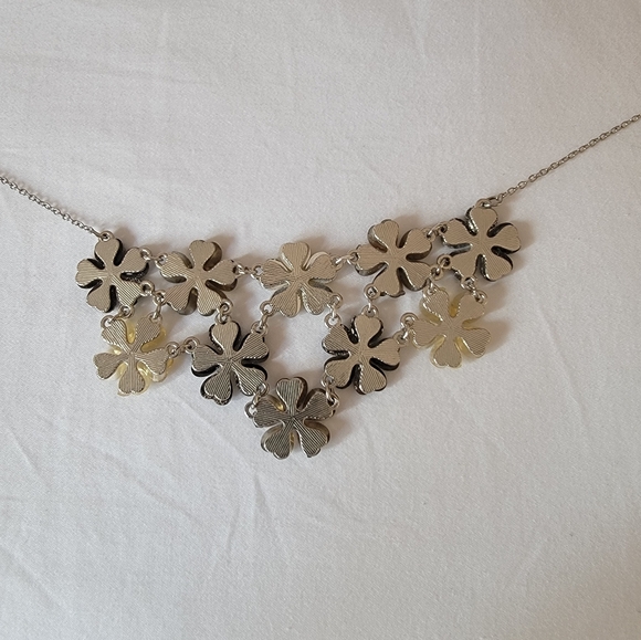 Floral Silver Tone Necklace - Picture 9 of 13